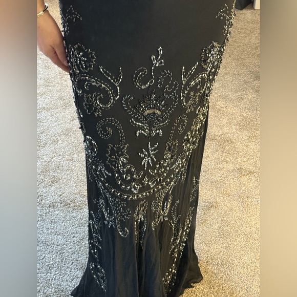 Vintage Sue Wong Nocturne Silk Black Beaded Formal Gown Sz 10 - Picture 4 of 13